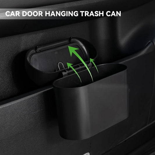 Mini Car Trash Can with Lid – Waterproof Waste Bin & Storage Organizer for a Pristine Interior